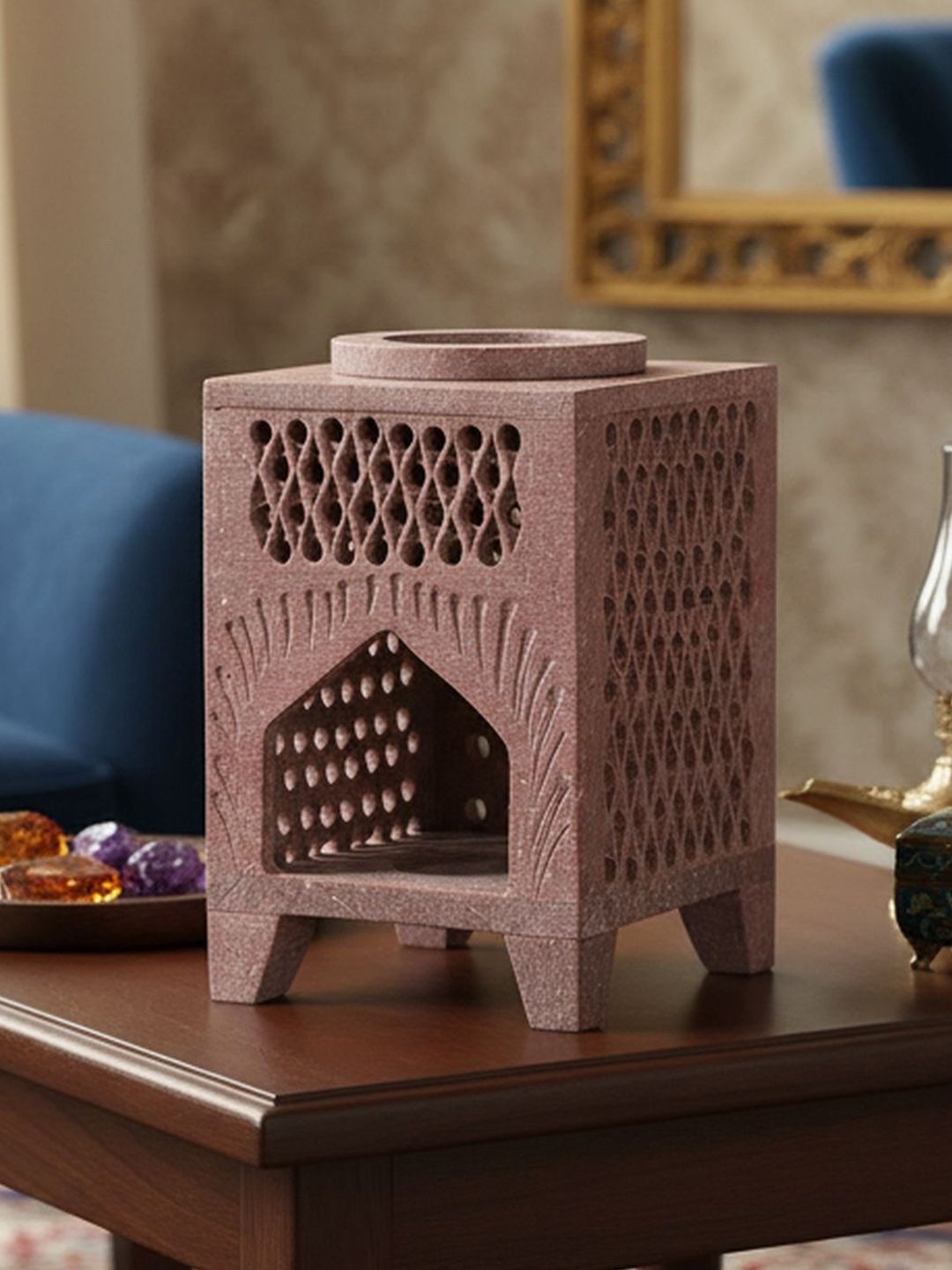 ULLASSA Red Textured Aroma Oil Diffusers