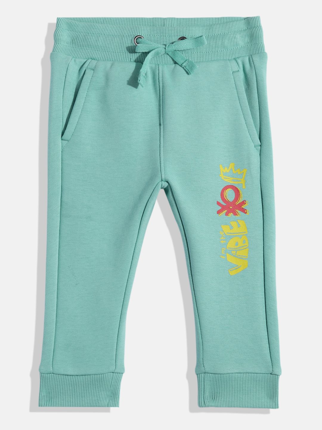 United Colors of Benetton Boys Typography Printed Joggers