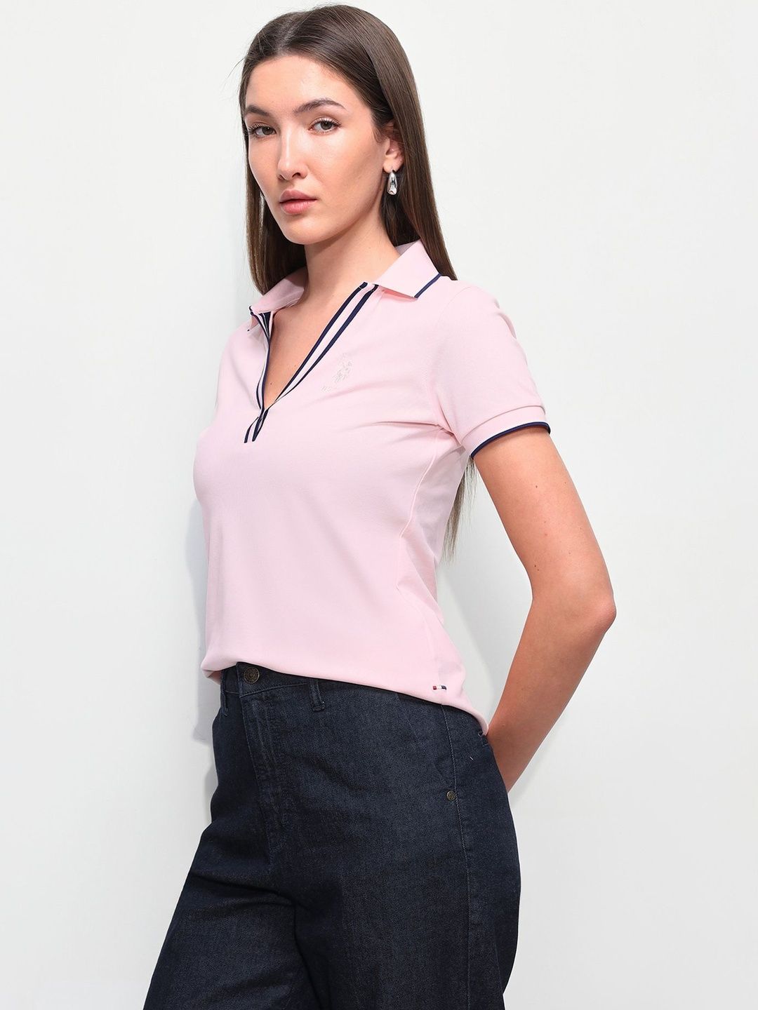 Brand Logo Polo Collar T-shirt