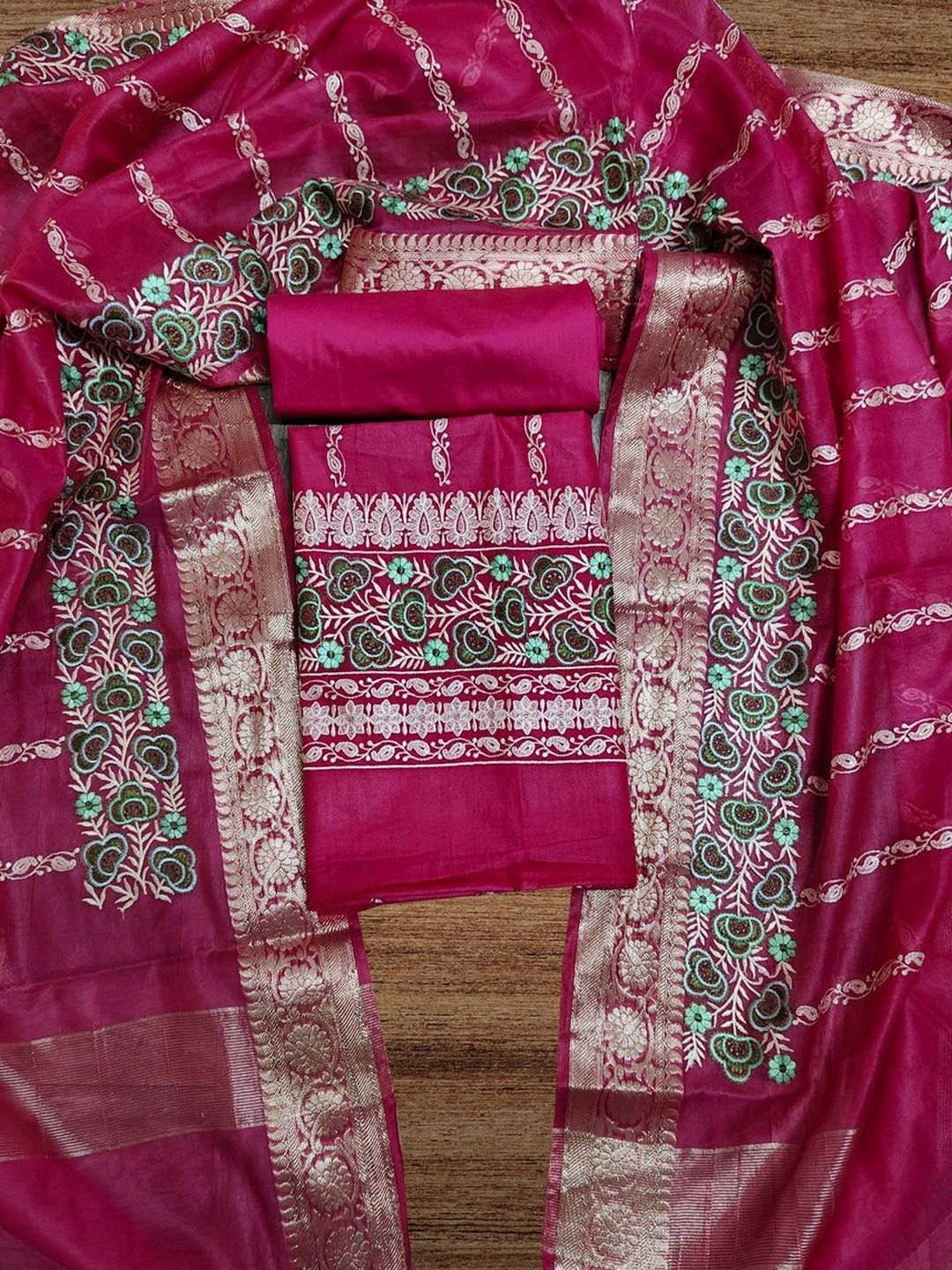 Naveera Embroidered Unstitched Dress Material