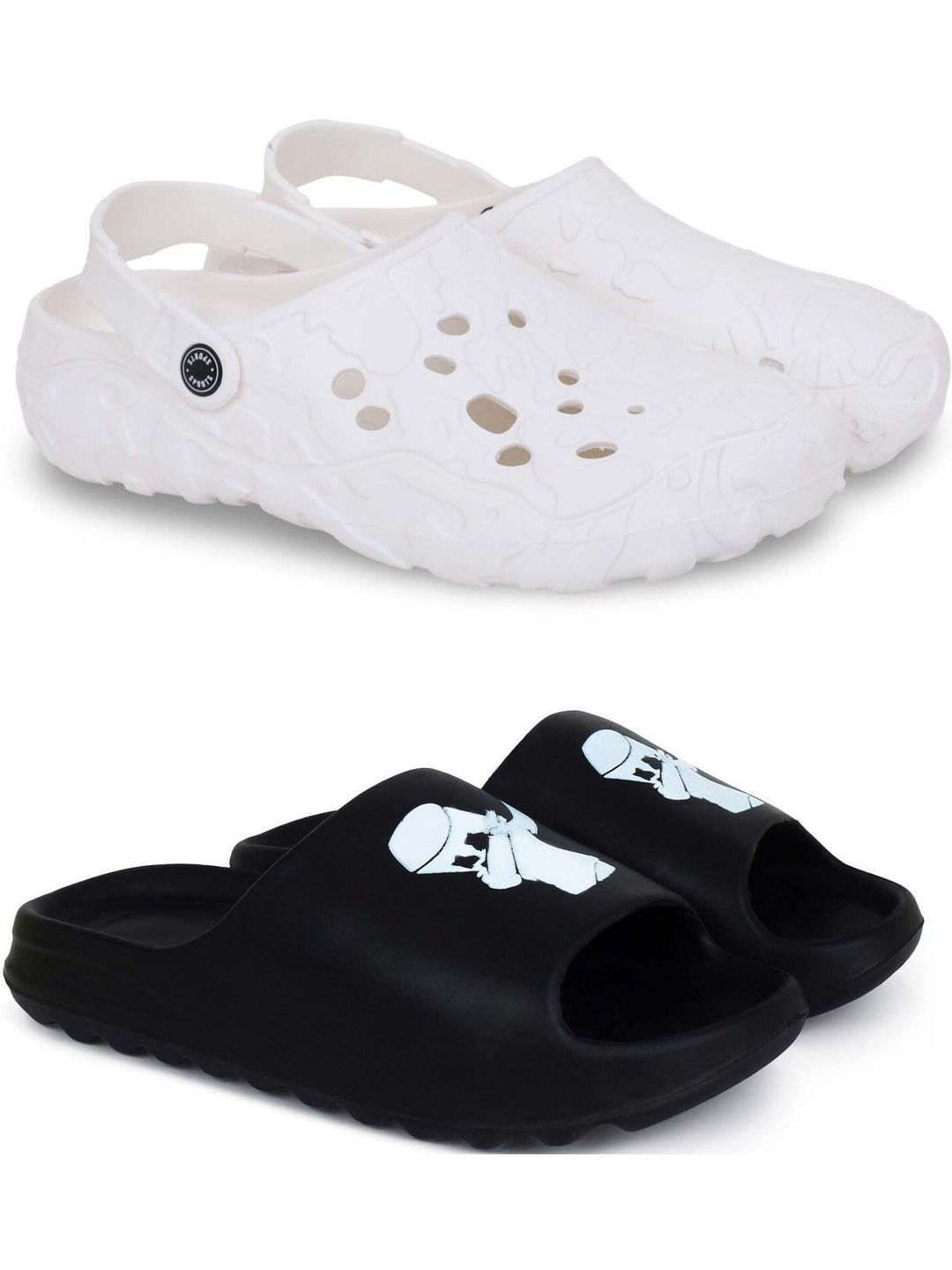 Pampy Angel Men Set Of 2 Printed Clogs