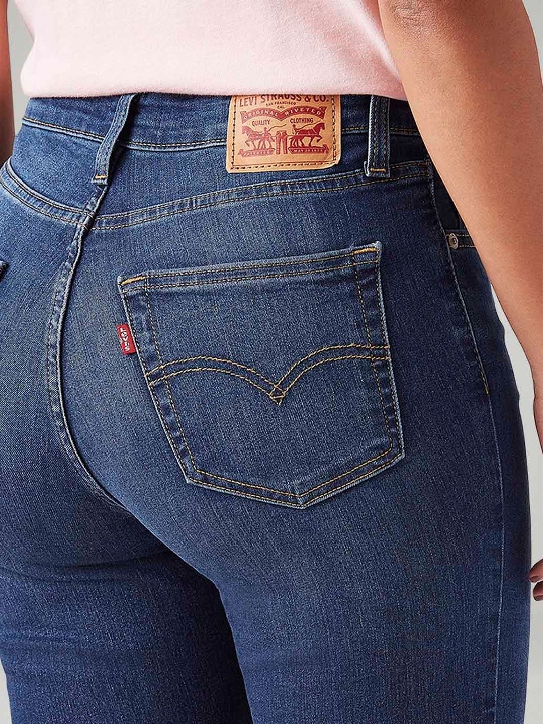 721 Dark-Blue Skinny Fit High Rise Jeans