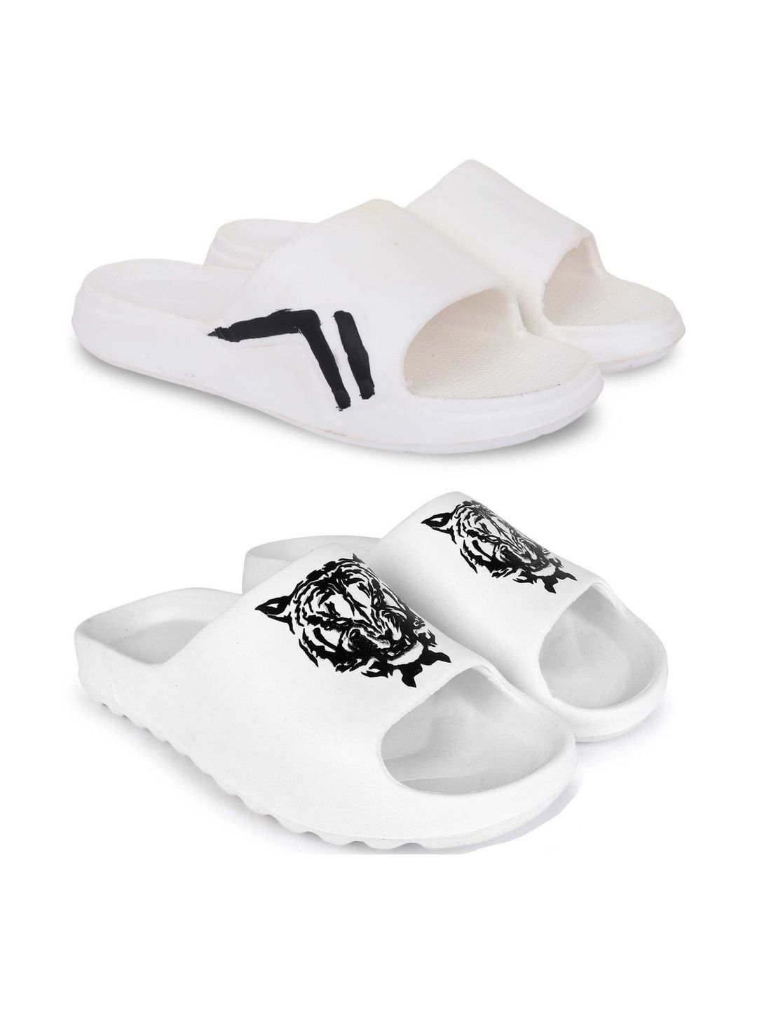 KAPYANSH Men Printed Sliders