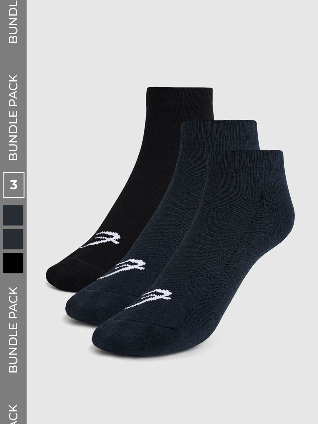 FUAARK Men Pack of 3 Cotton Blend Ankle Length Socks