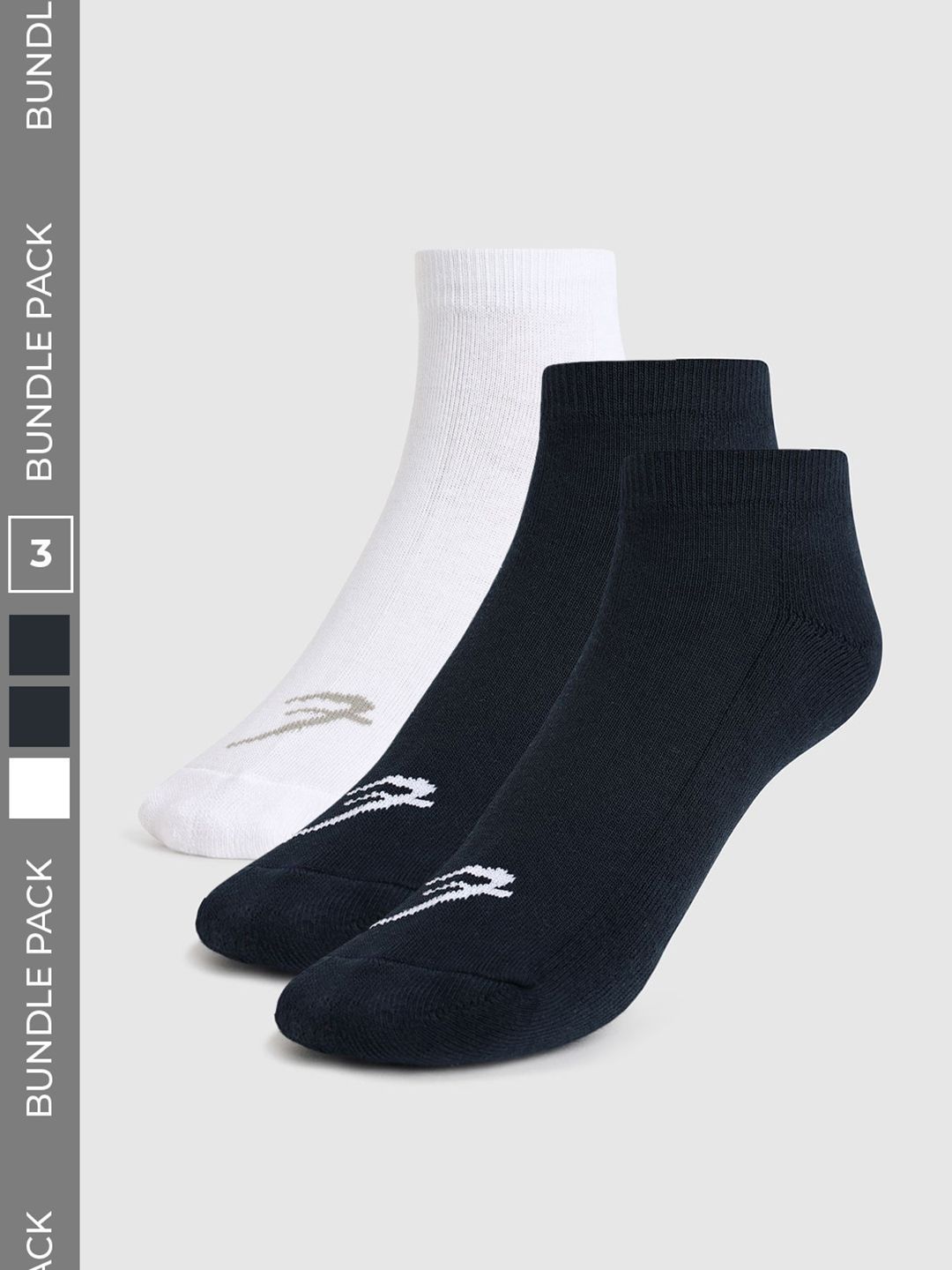 FUAARK Men Pack of 3 Cotton Blend Ankle Length Socks