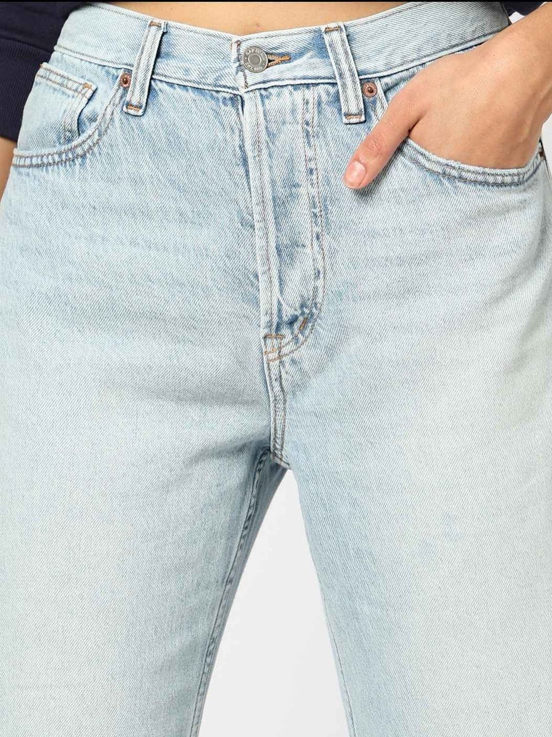 Mid Rise Ripped Jeans