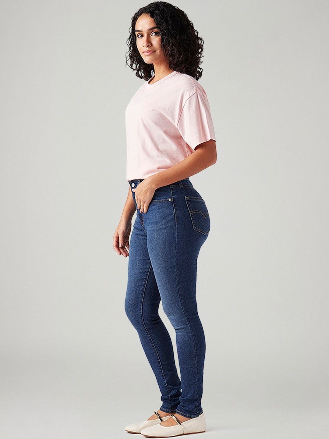 721 Dark-Blue Skinny Fit High Rise Jeans