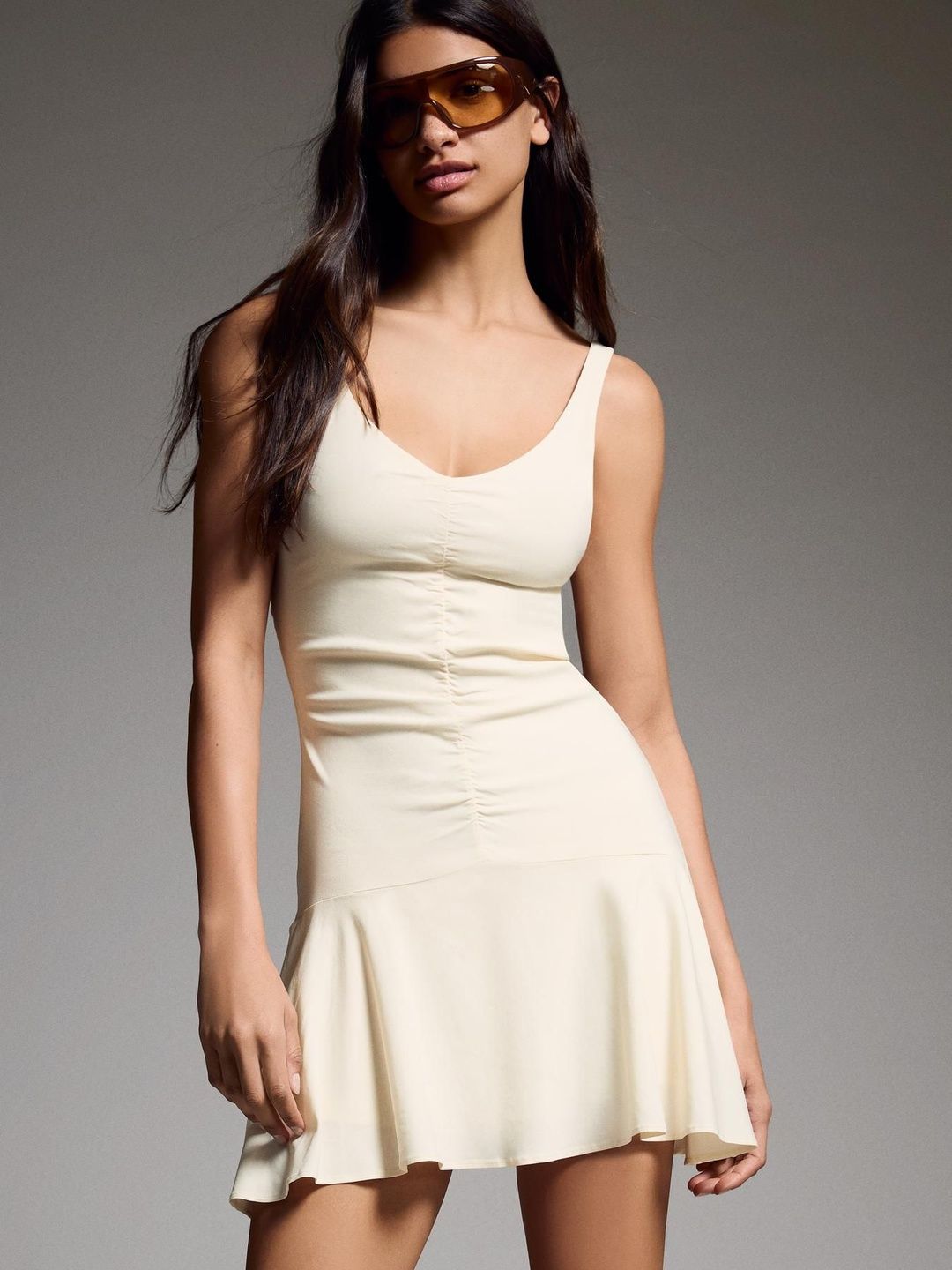 Ruched mini dress