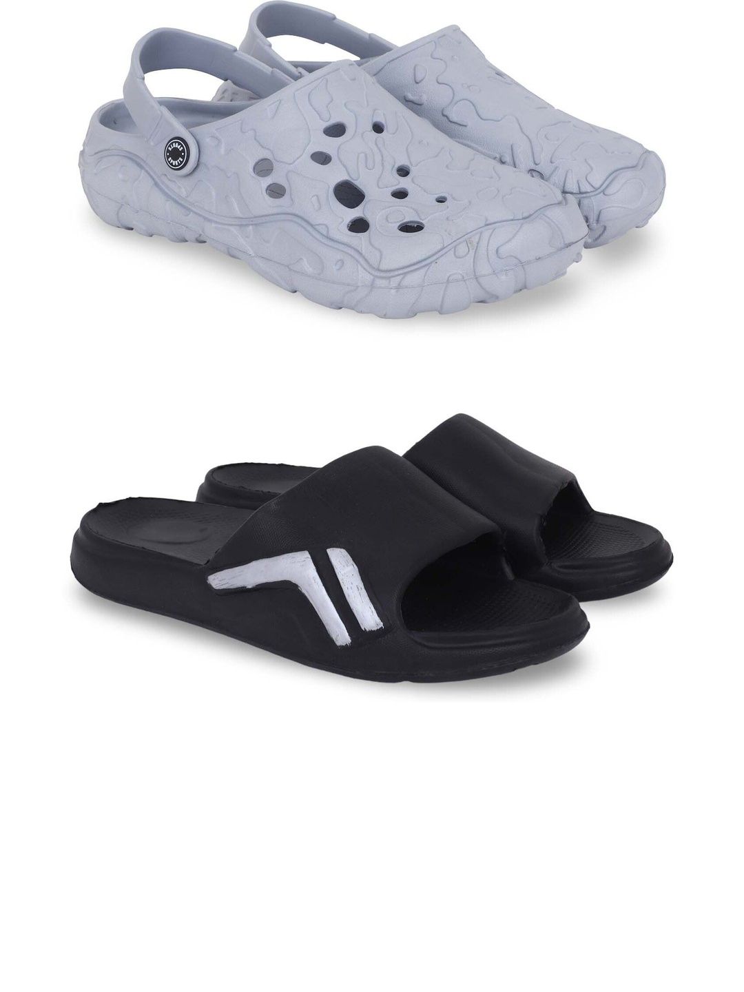 Pampy Angel Men Set Of 2 Striped Sliders