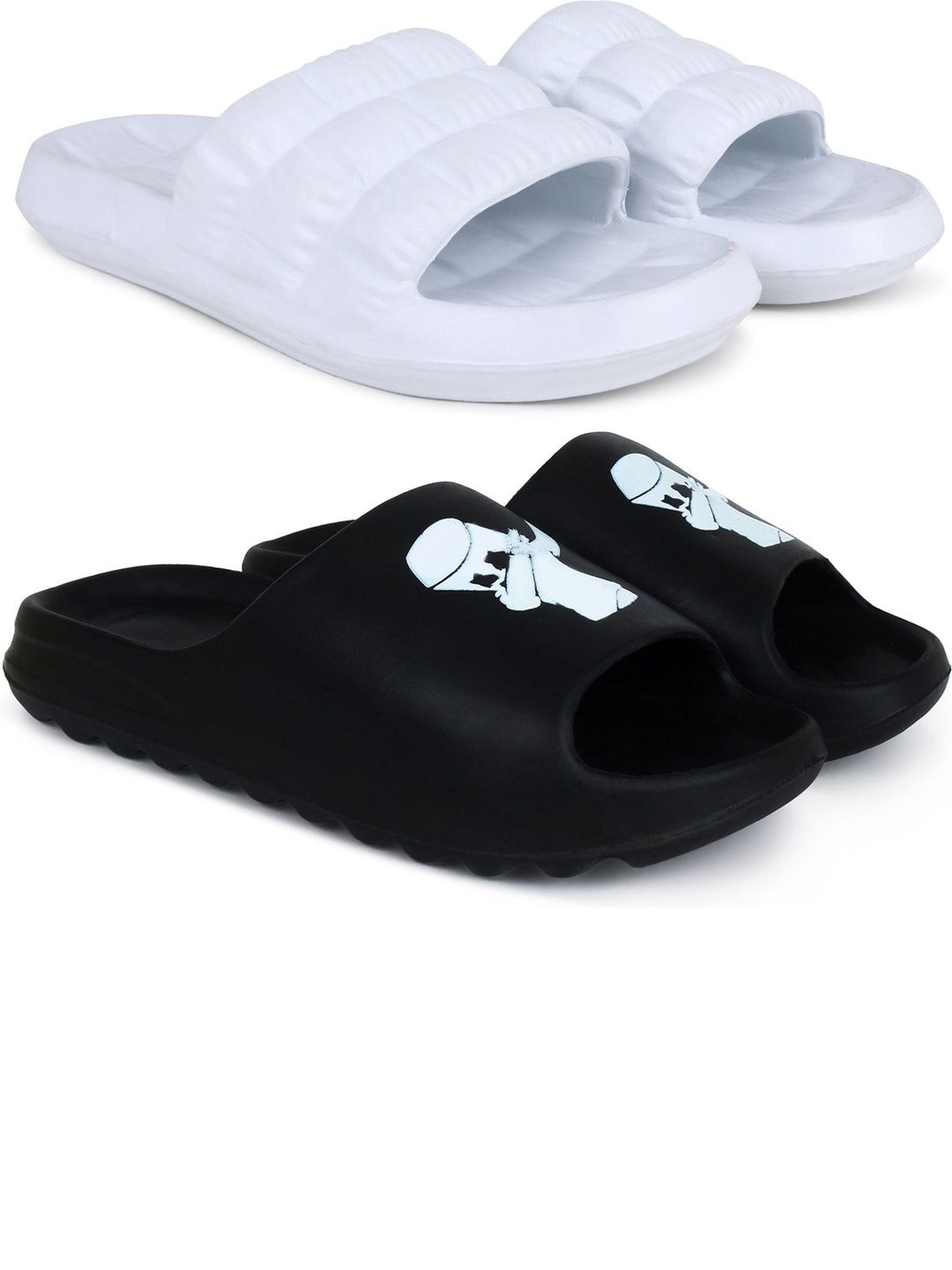 KAPYANSH Men Printed Sliders