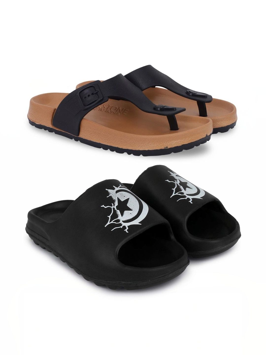 KAPYANSH Men Set Of 2 Thong Flip-Flops