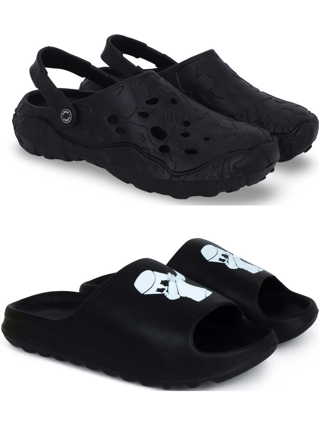 Pampy Angel Men Set Of 2 Printed Clogs