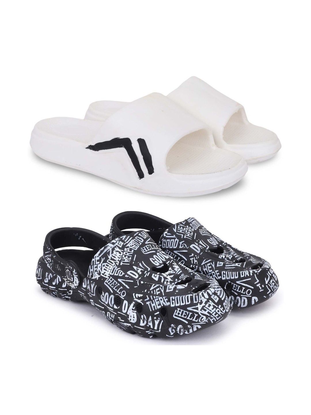 Pampy Angel Men Set Of 2 Printed Sliders