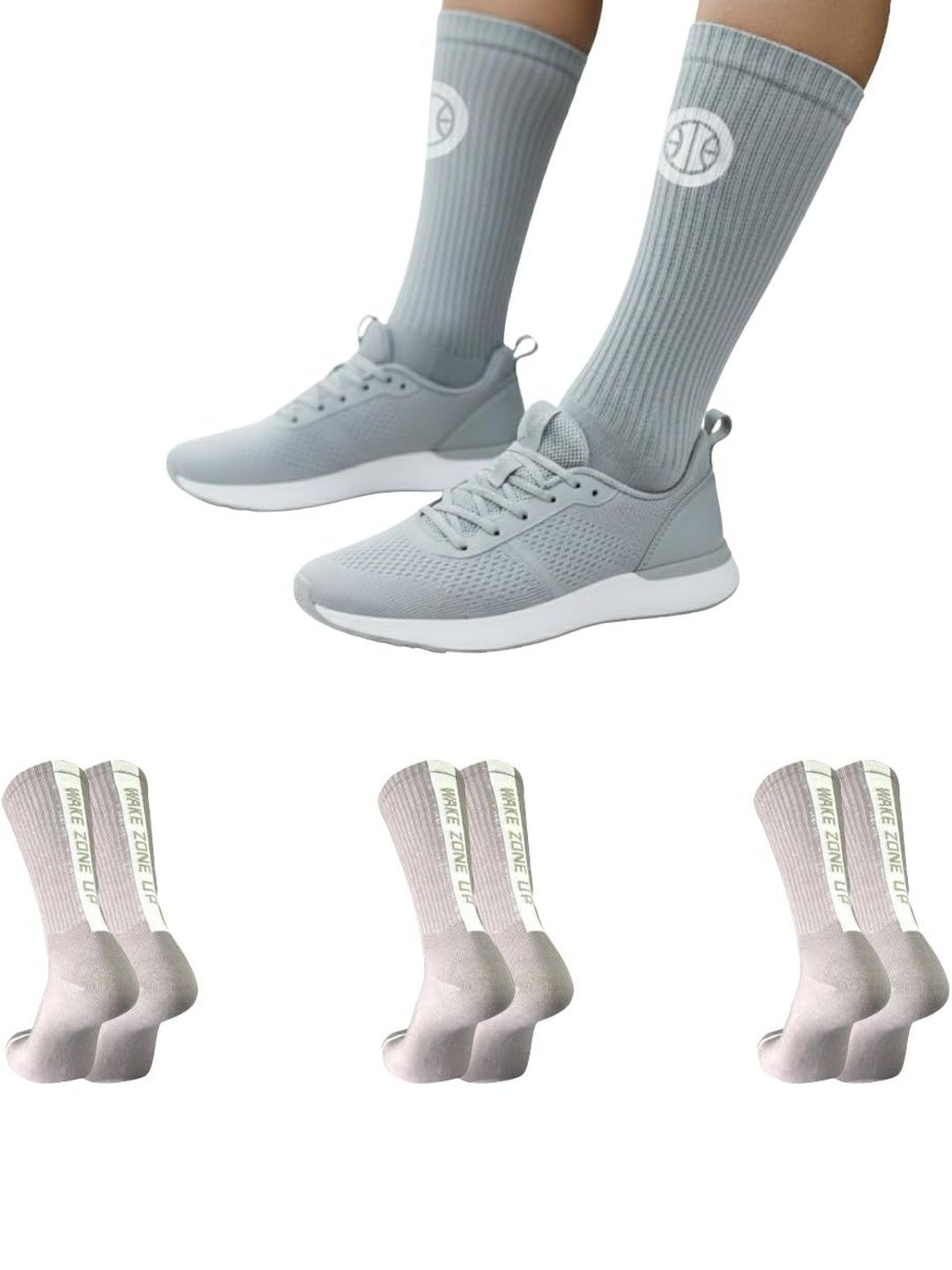 Sockscarving Men Pack of 3 Cotton Blend Patterned Calf Length Socks