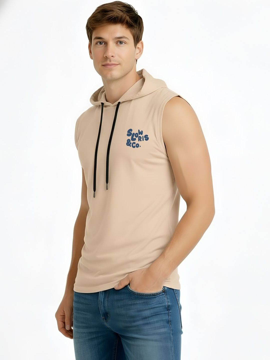 TEEFOX Men Printed Hooded T-shirt