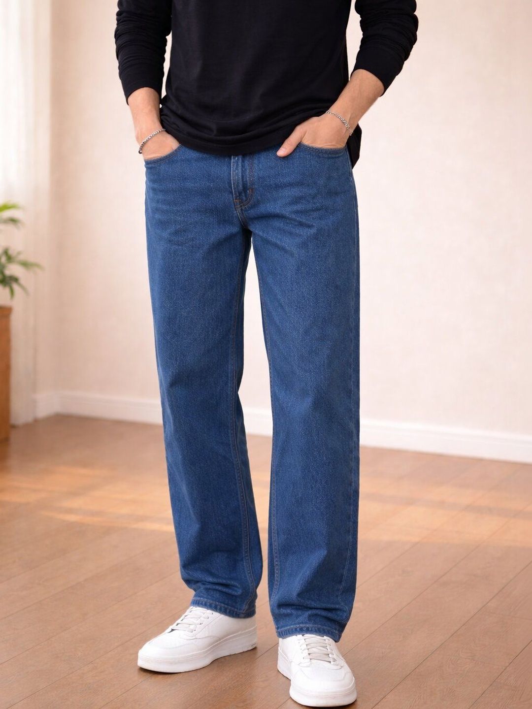 HERE&NOW Men High-Rise Stretchable Jeans