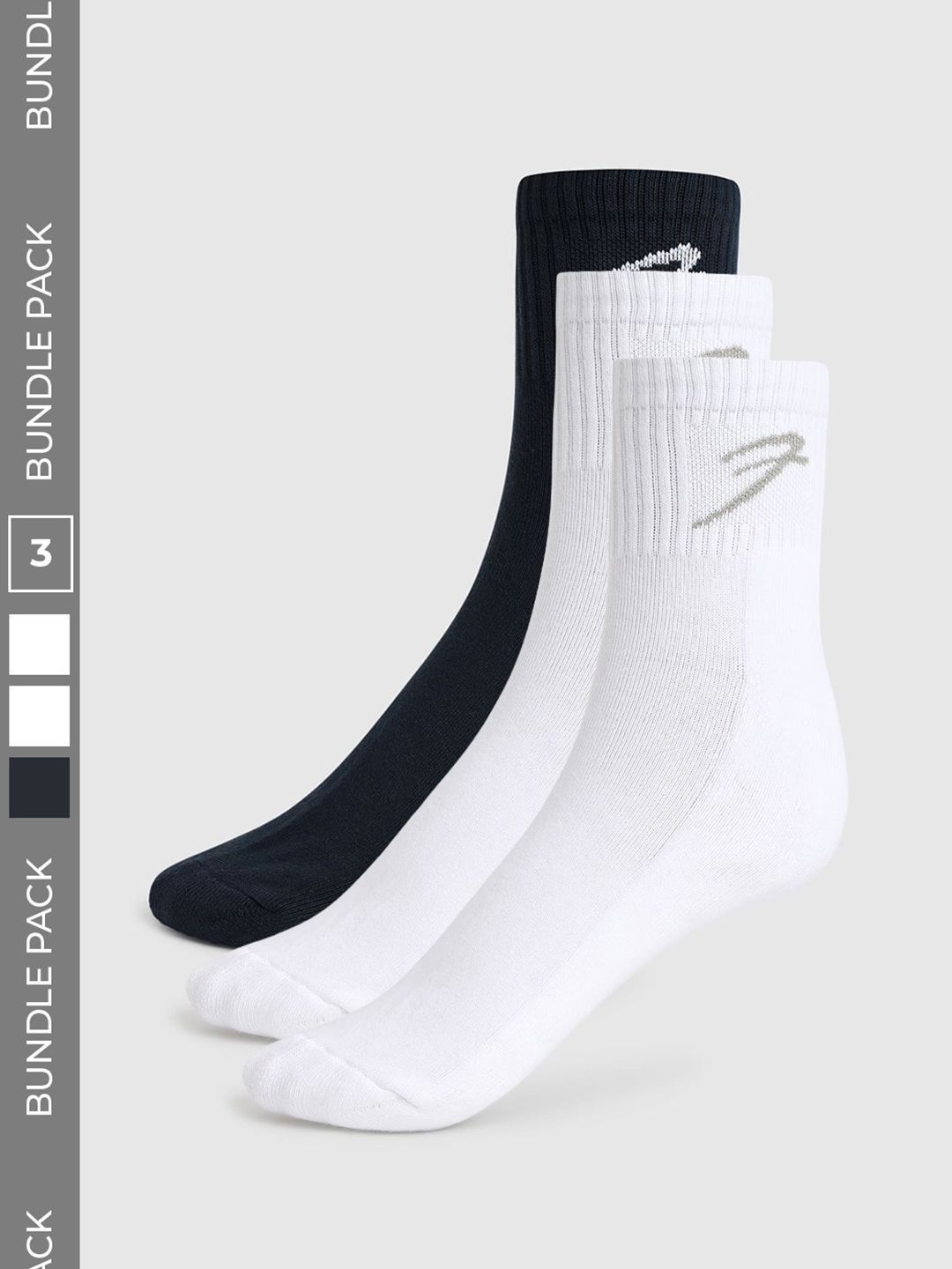 FUAARK Men Pack of 3 Cotton Blend Ankle Length Socks