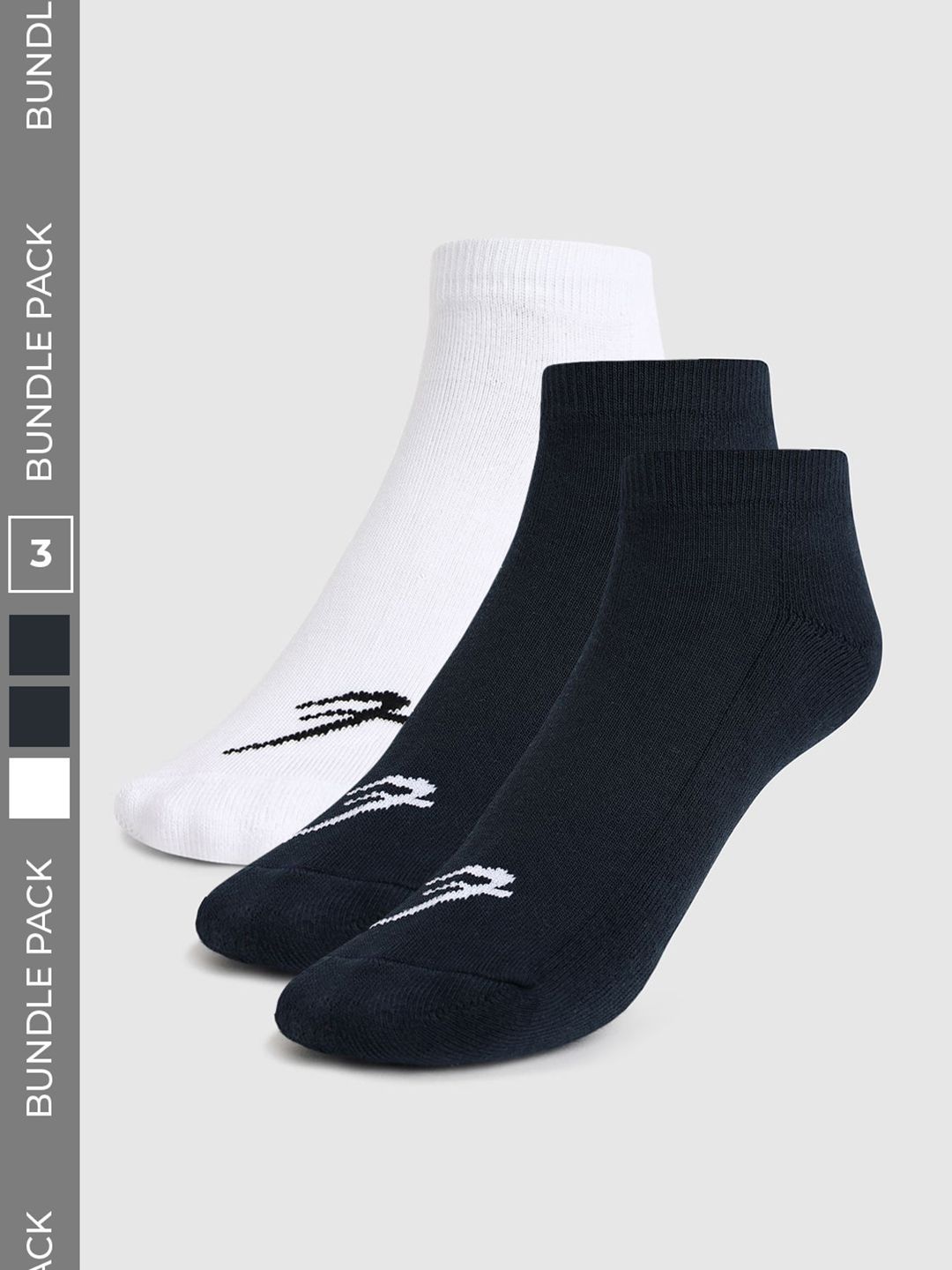FUAARK Men Pack of 3 Cotton Blend Ankle Length Socks