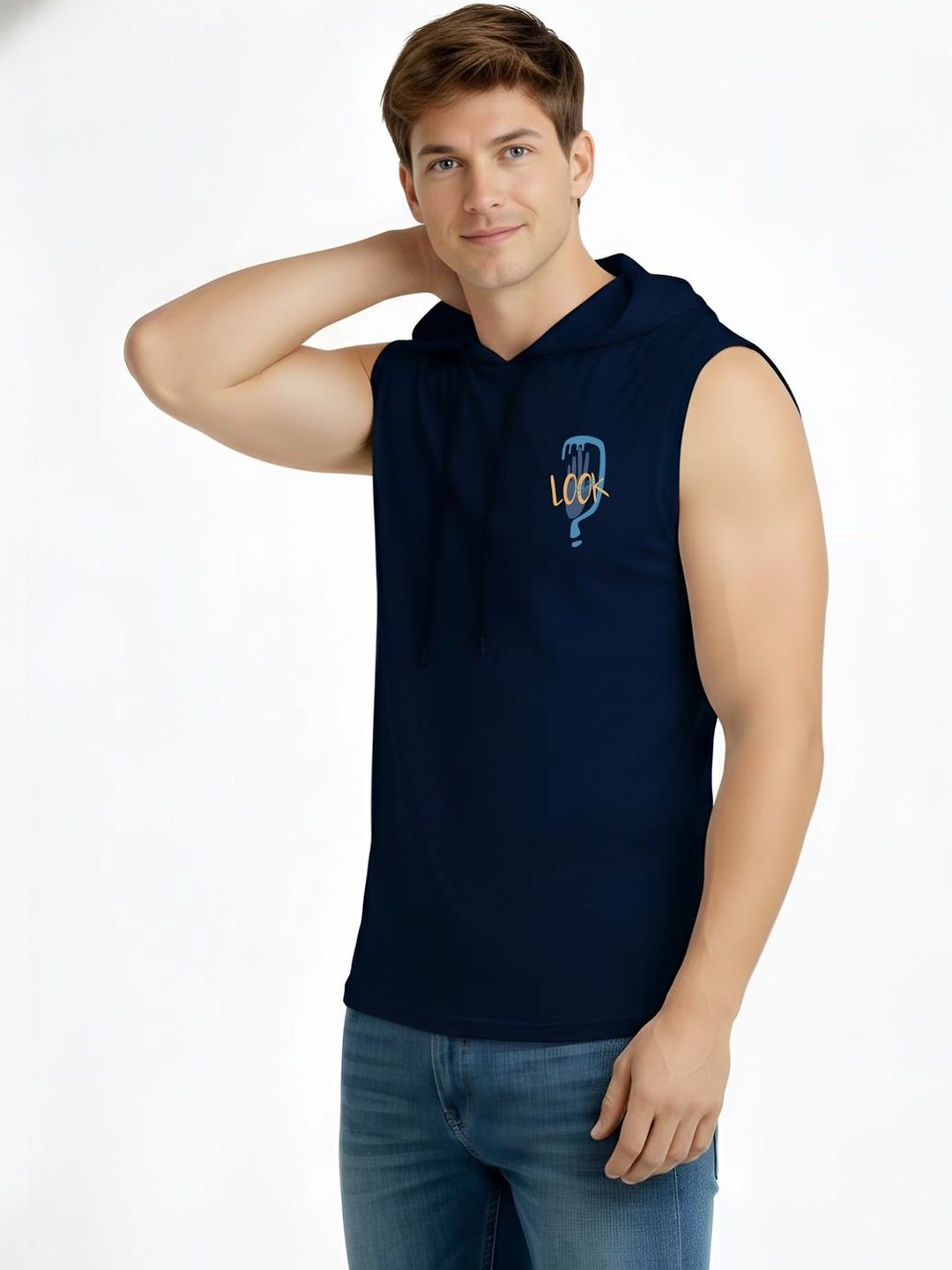 CRYPTIC Men Printed Hooded T-shirt