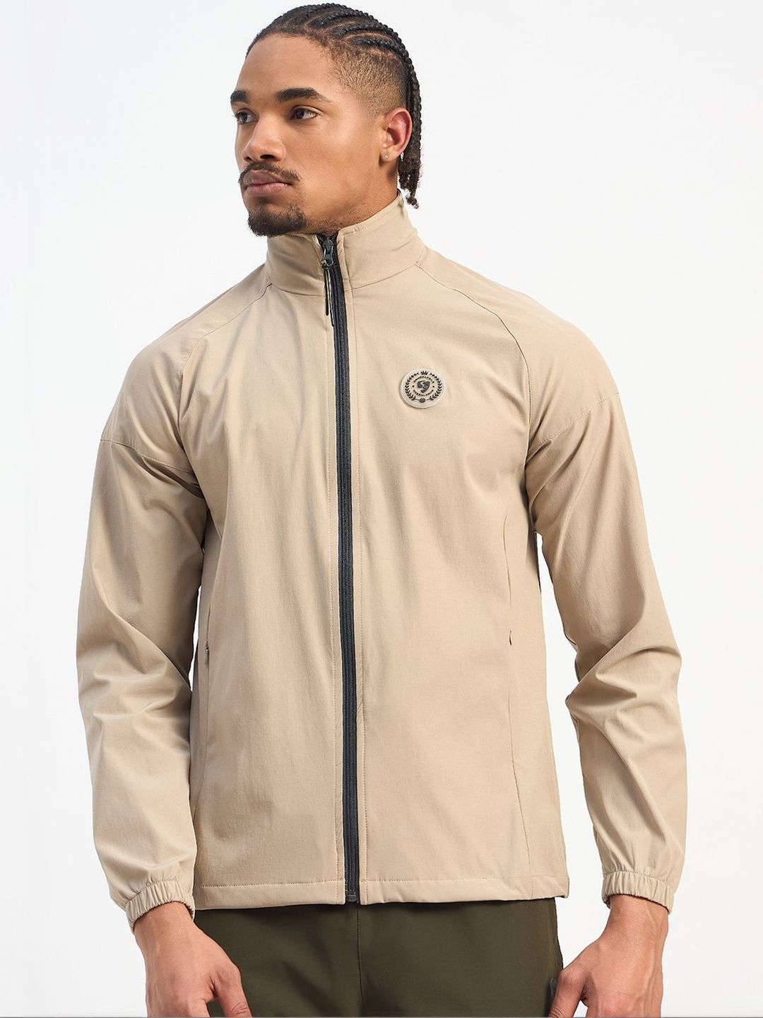 SG Men Brand Logo Knitted Jacket