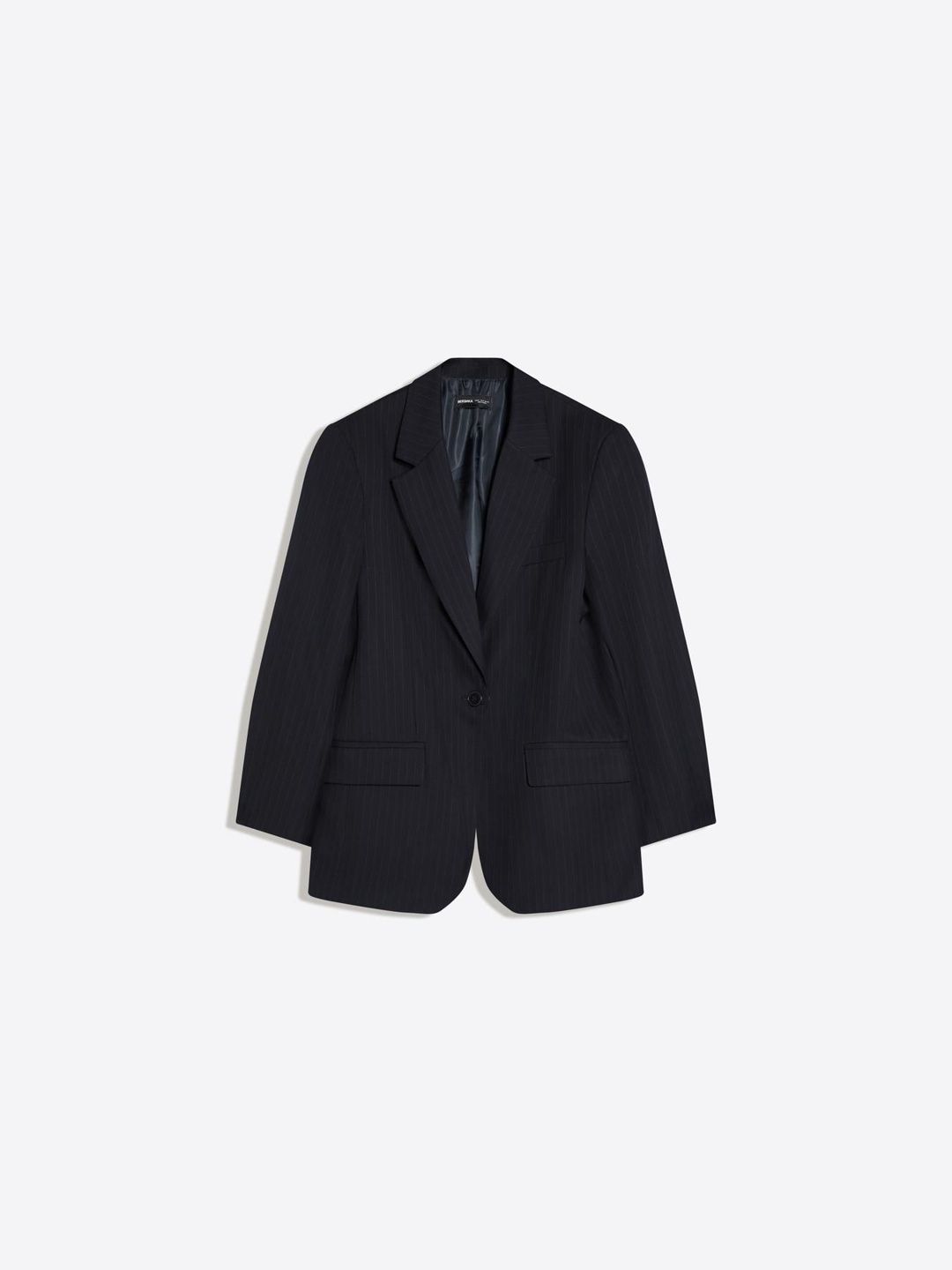 Striped crossover blazer