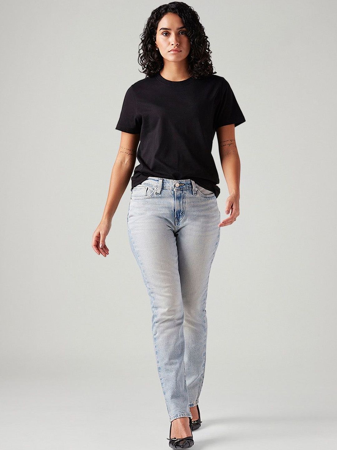Light-Blue Wedgie Slim Fit Mid Rise Jeans