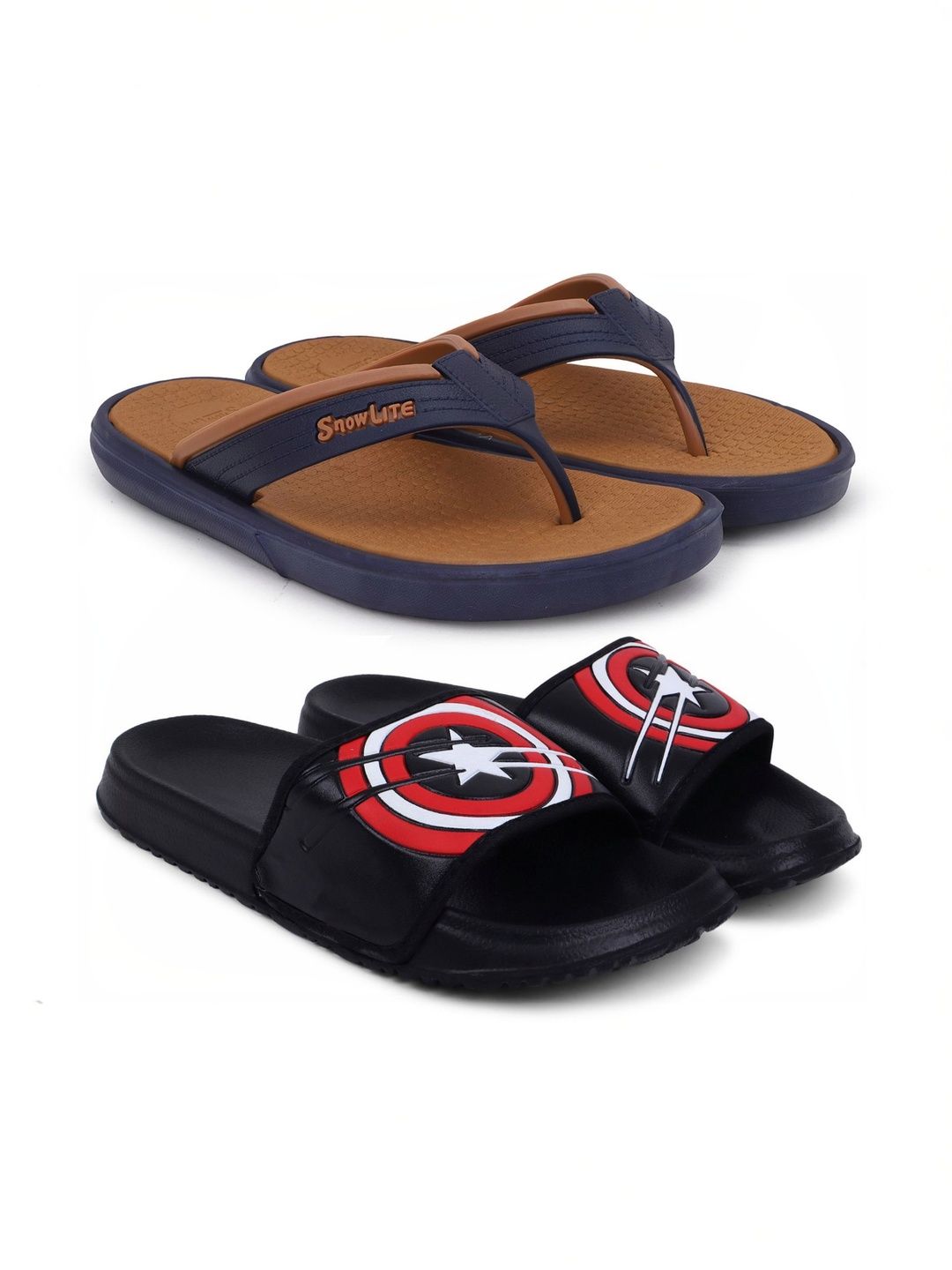 KAPYANSH Men Set Of 2 Thong Flip-Flops