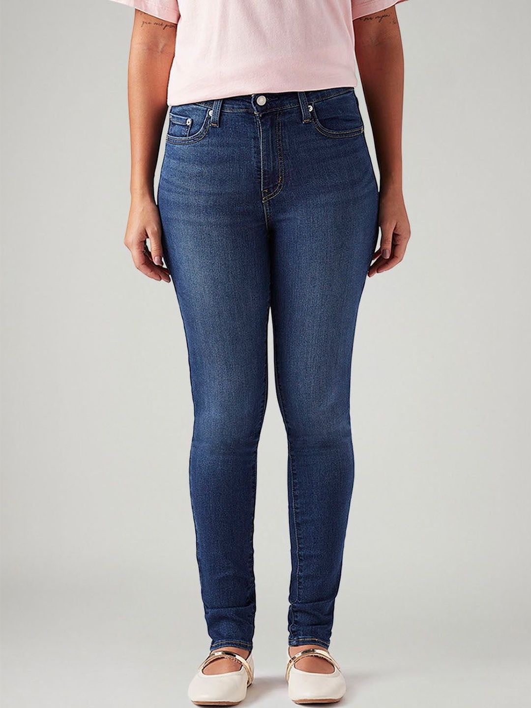 721 Dark-Blue Skinny Fit High Rise Jeans