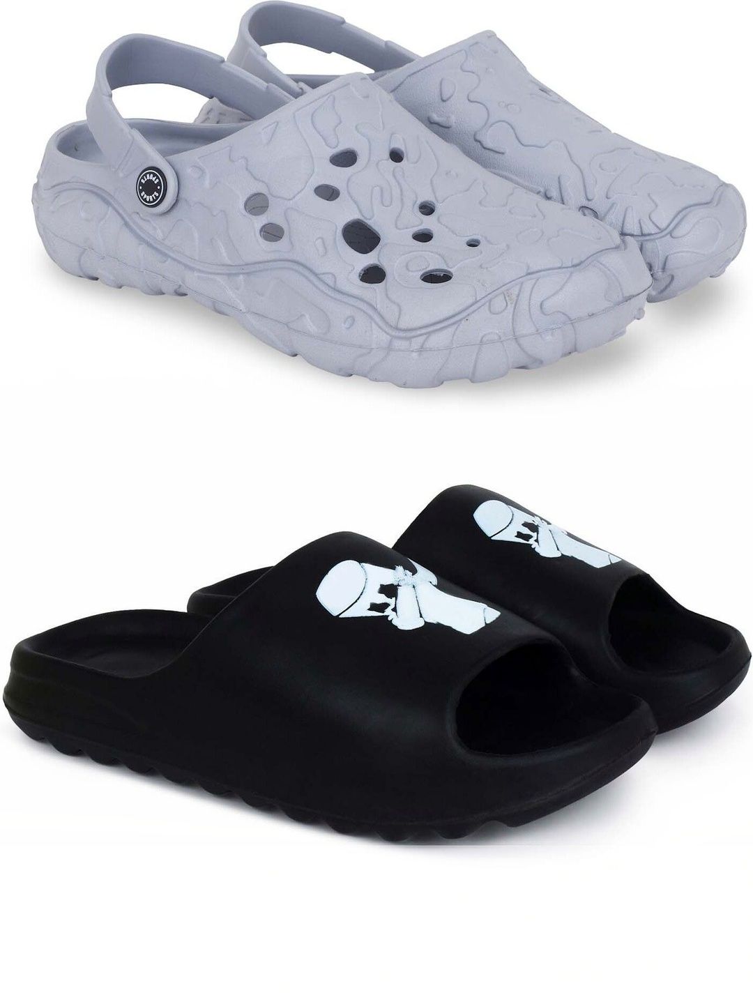 Pampy Angel Men Set Of 2 Printed Clogs
