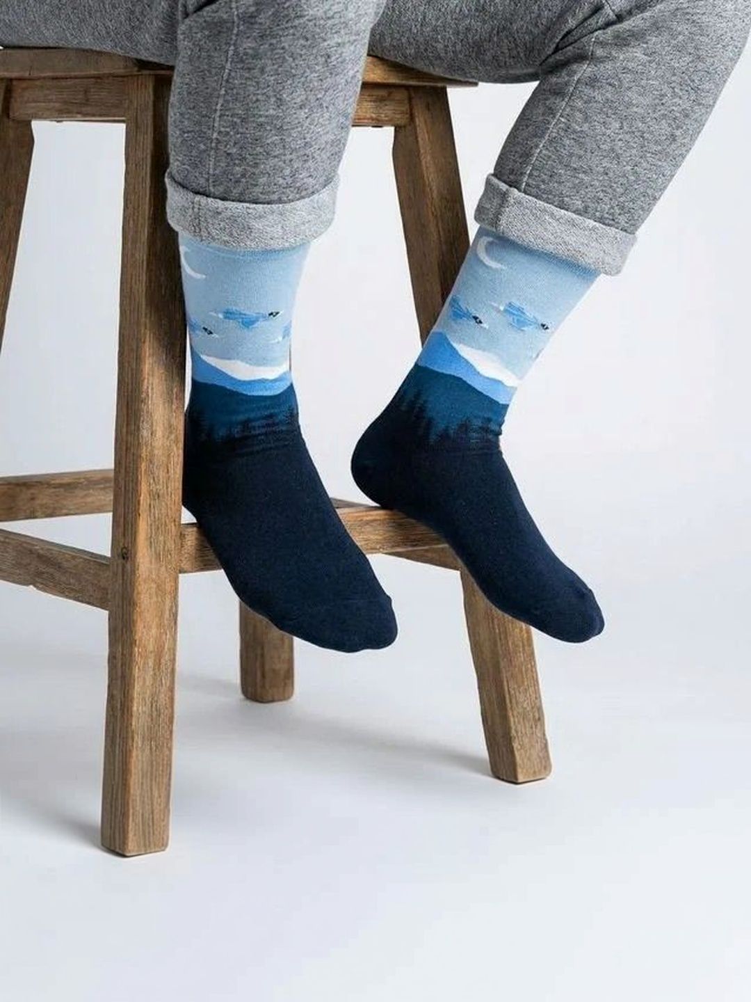JUMPLINGS Men Cotton Patterned Calf Length Socks