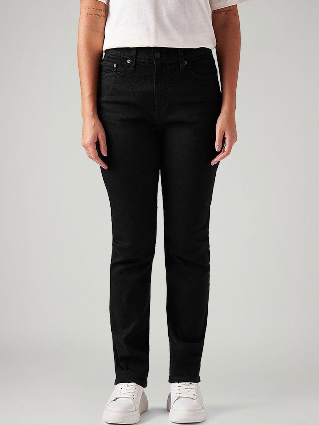 Black Wedgie Slim Fit Mid Rise Jeans