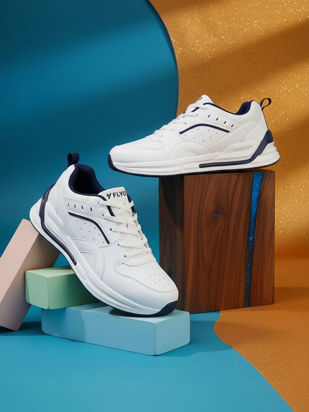 FLYO Men Mesh Running Non-Marking Shoes