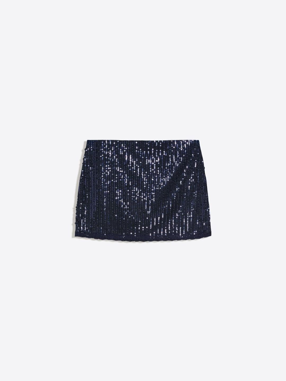 Lace sequin mini skirt