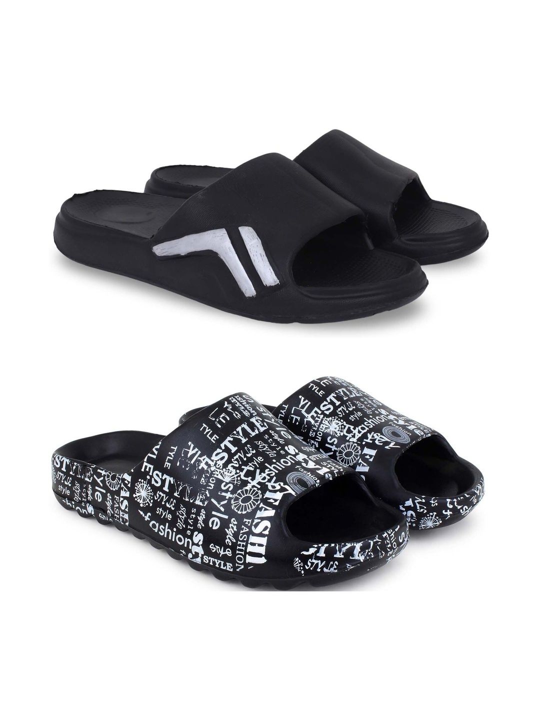 KAPYANSH Men Printed Sliders