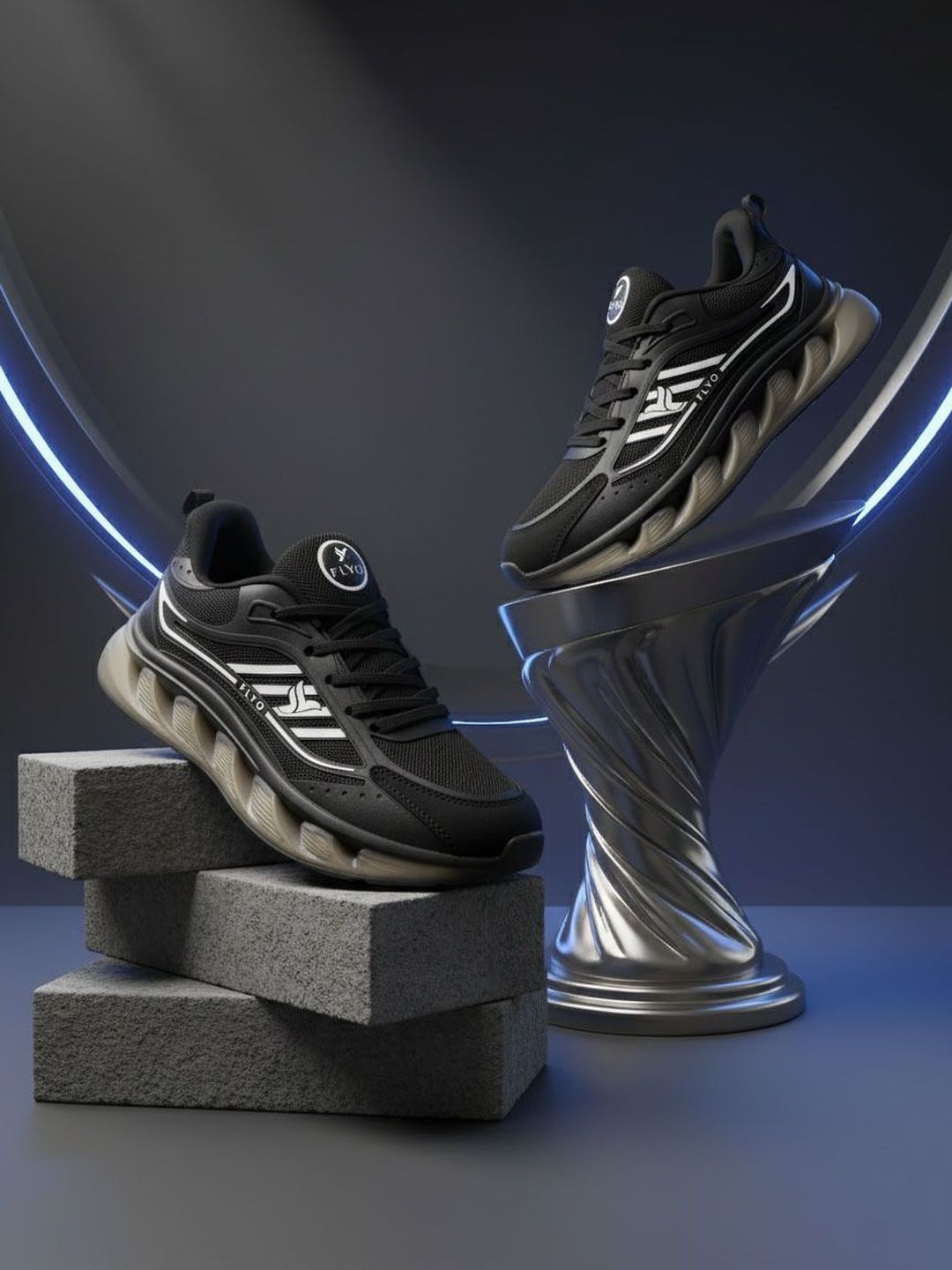 FLYO Men Mesh Training or Gym Non-Marking Shoes
