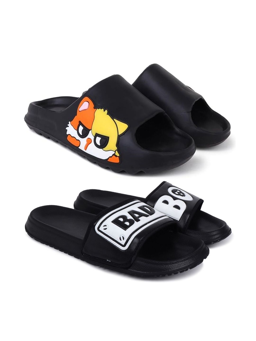 KAPYANSH Men Printed Sliders