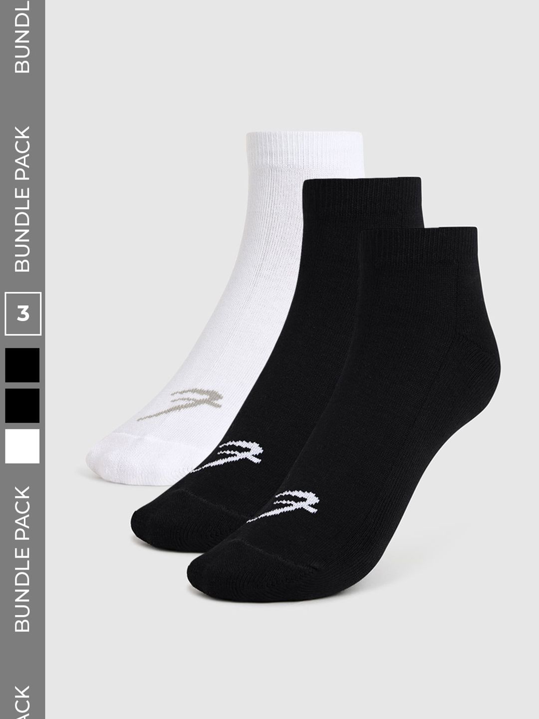 FUAARK Men Pack of 3 Cotton Blend Ankle Length Socks