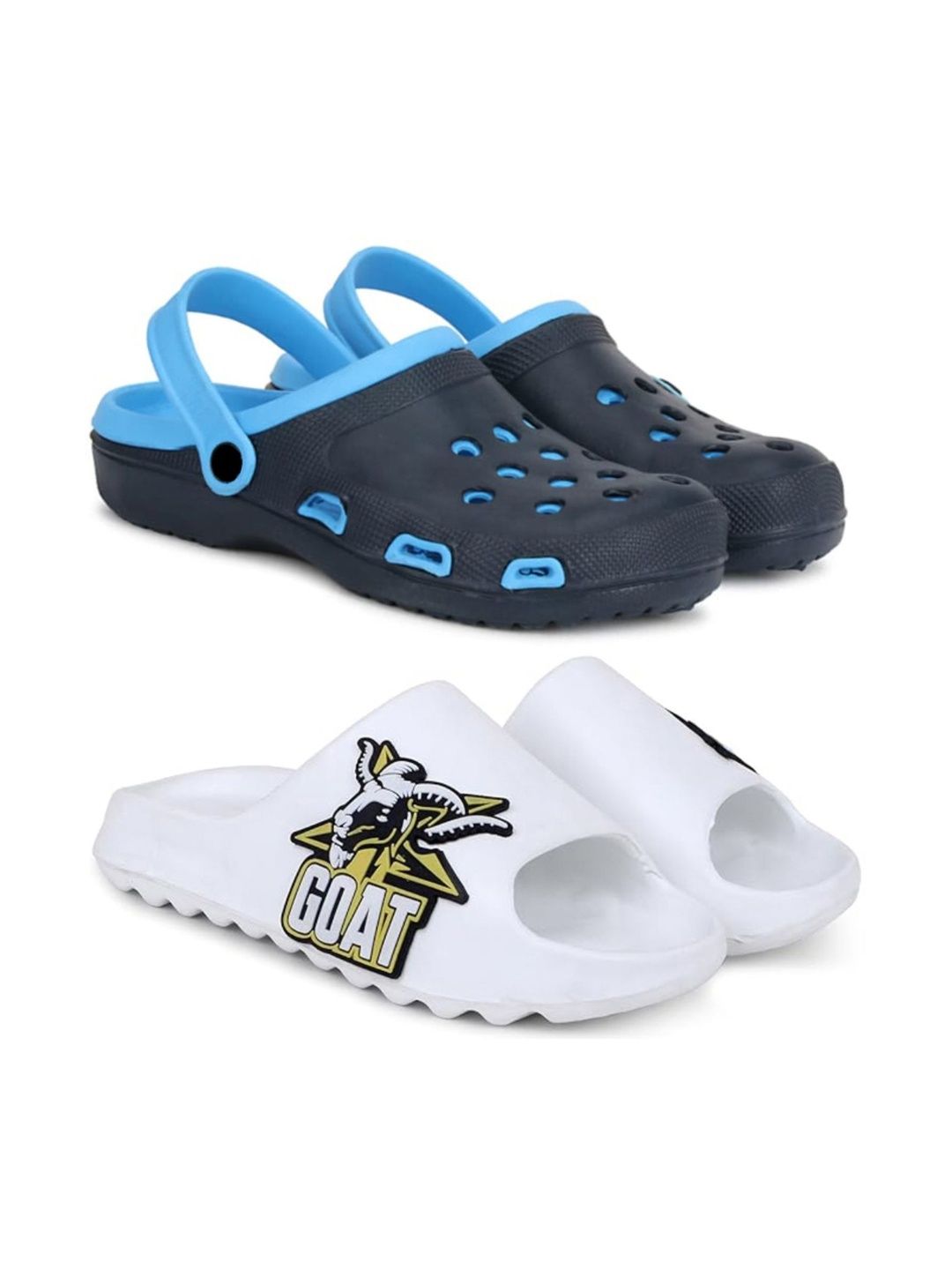 KAPYANSH Men Set Of 2 Printed Clogs