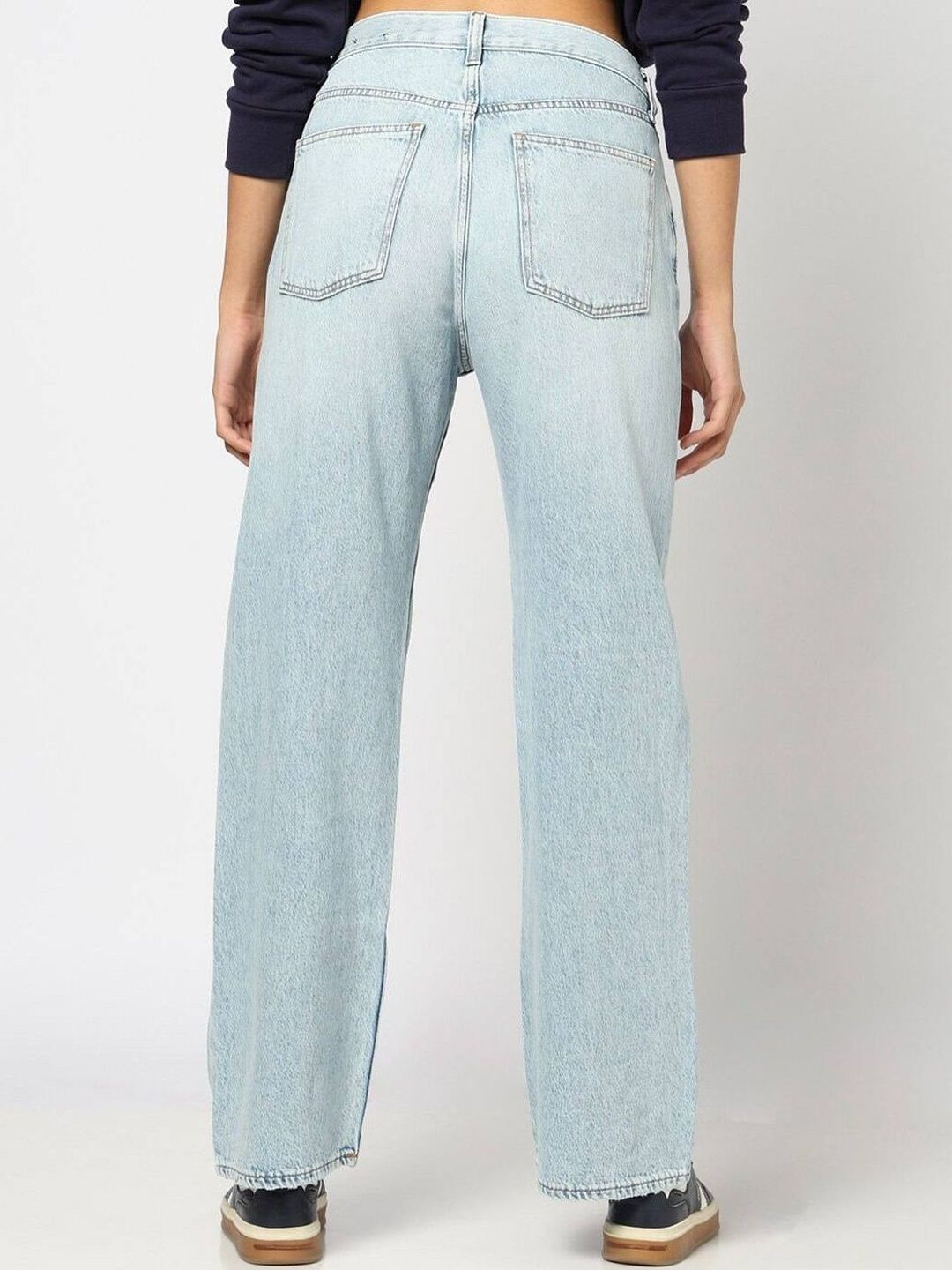 Mid Rise Ripped Jeans