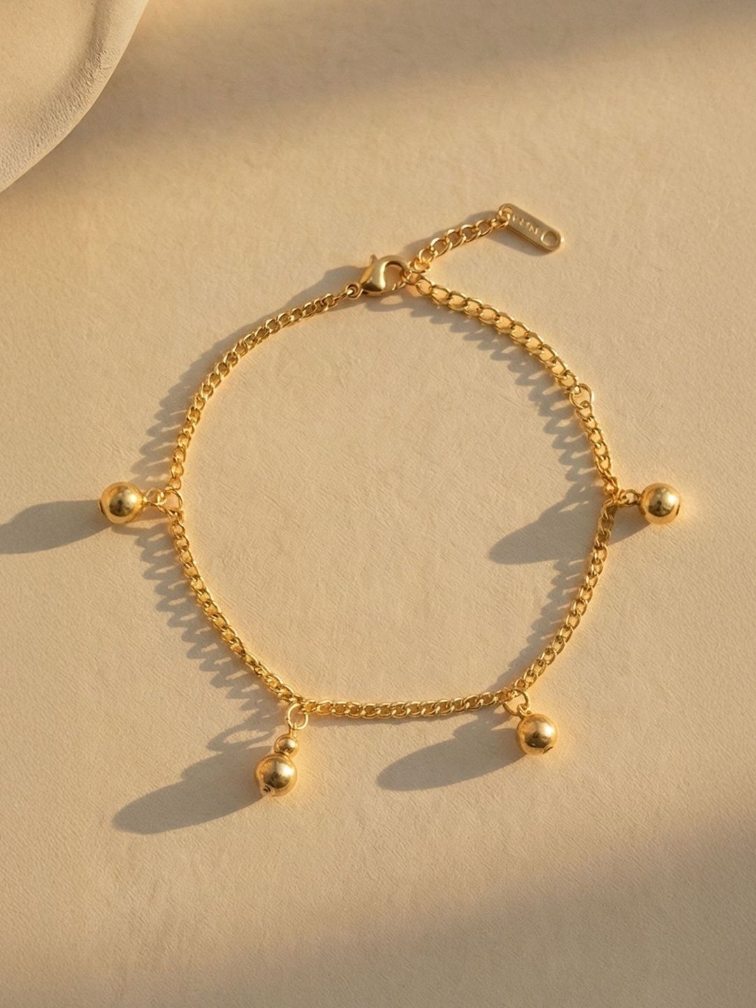 Women Bracelet PALMONAS Women Gold-Plated Charm Bracelet