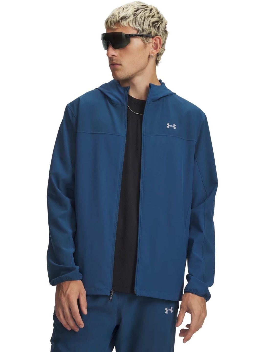 UNDER ARMOUR Velociti Pro Storm Brand Logo Printed Hooded Jacket