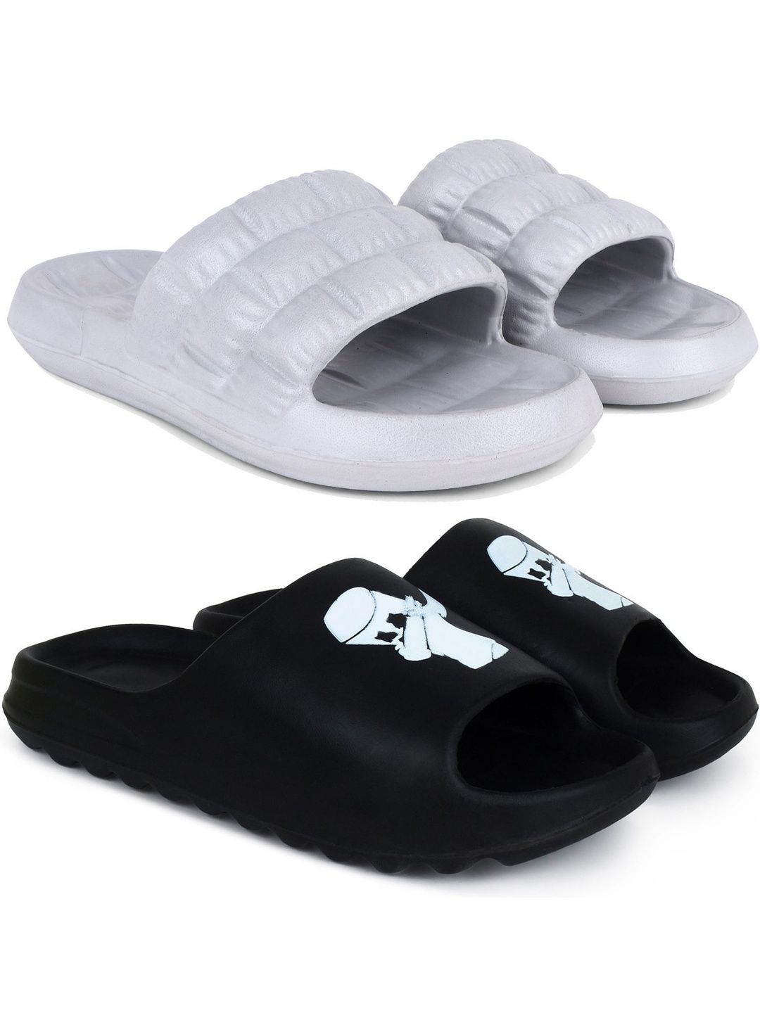 KAPYANSH Men Printed Sliders