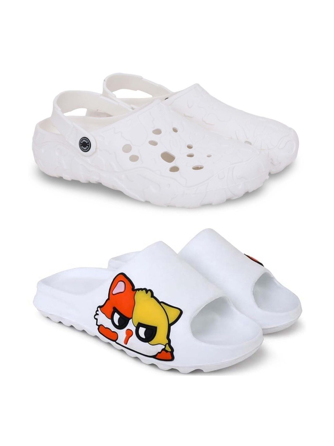 Pampy Angel Men Set Of 2 Printed Clogs