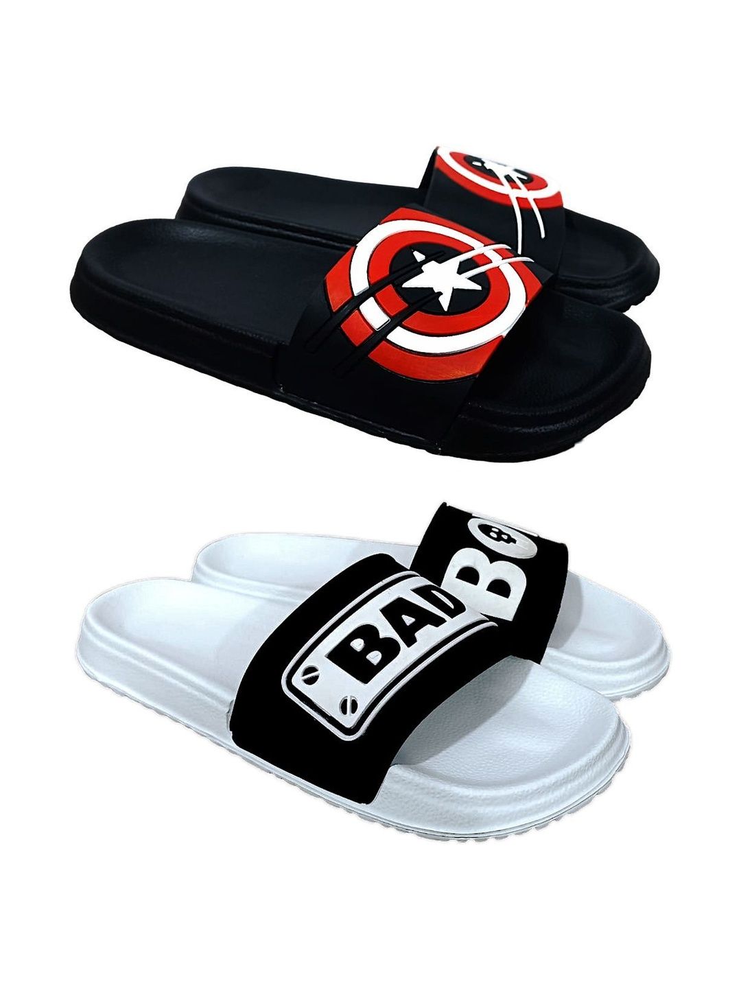 KAPYANSH Men Printed Sliders