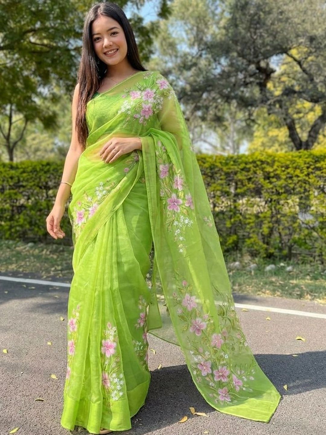 Kalista Floral Organza Saree