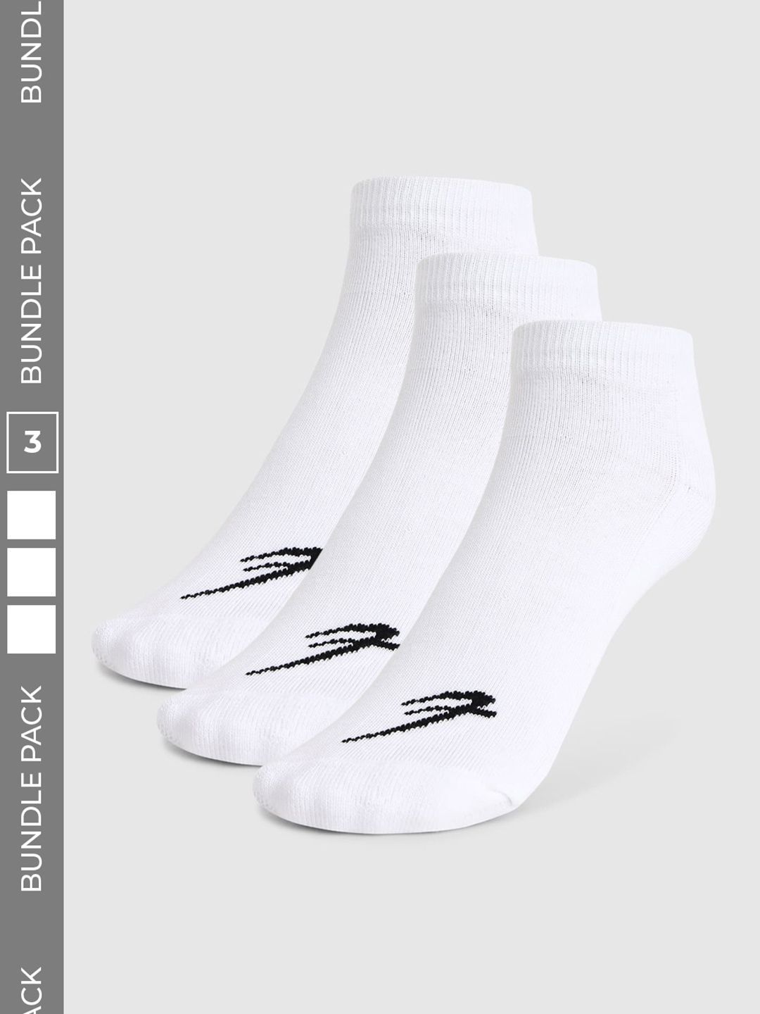 FUAARK Men Pack of 3 Cotton Blend Patterned Ankle Length Socks