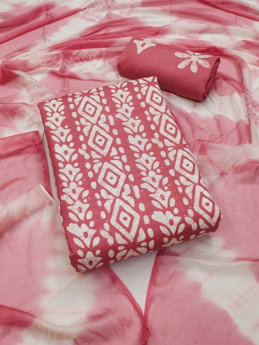 Dhaaga Ghar Printed Pure Cotton Unstitched Dress Material