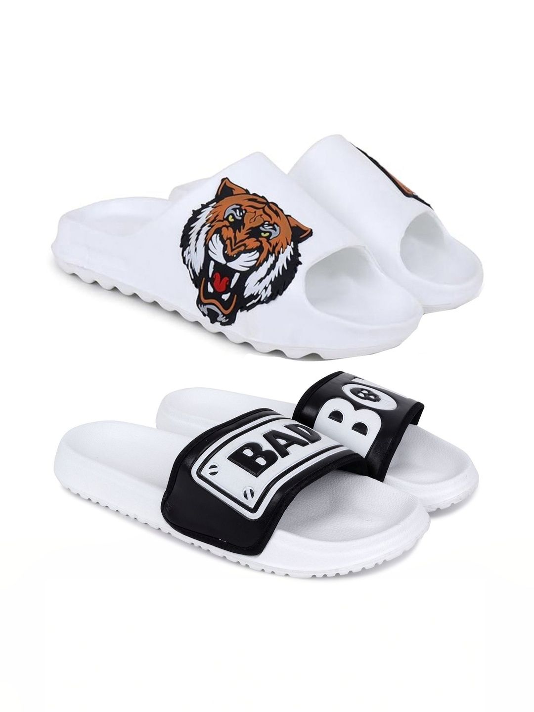 KAPYANSH Men Printed Sliders