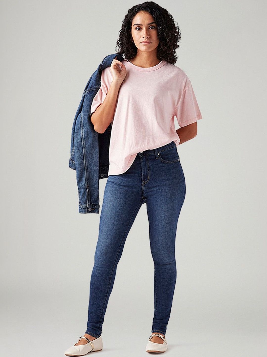 721 Dark-Blue Skinny Fit High Rise Jeans