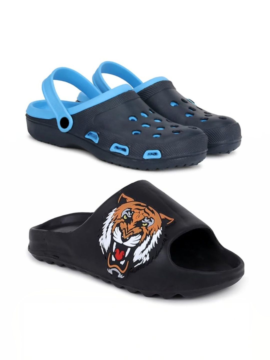 KAPYANSH Men Set Of 2 Printed Clogs
